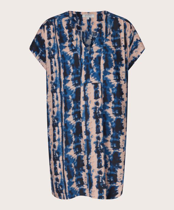 Golshan Tunic, Navy Peony