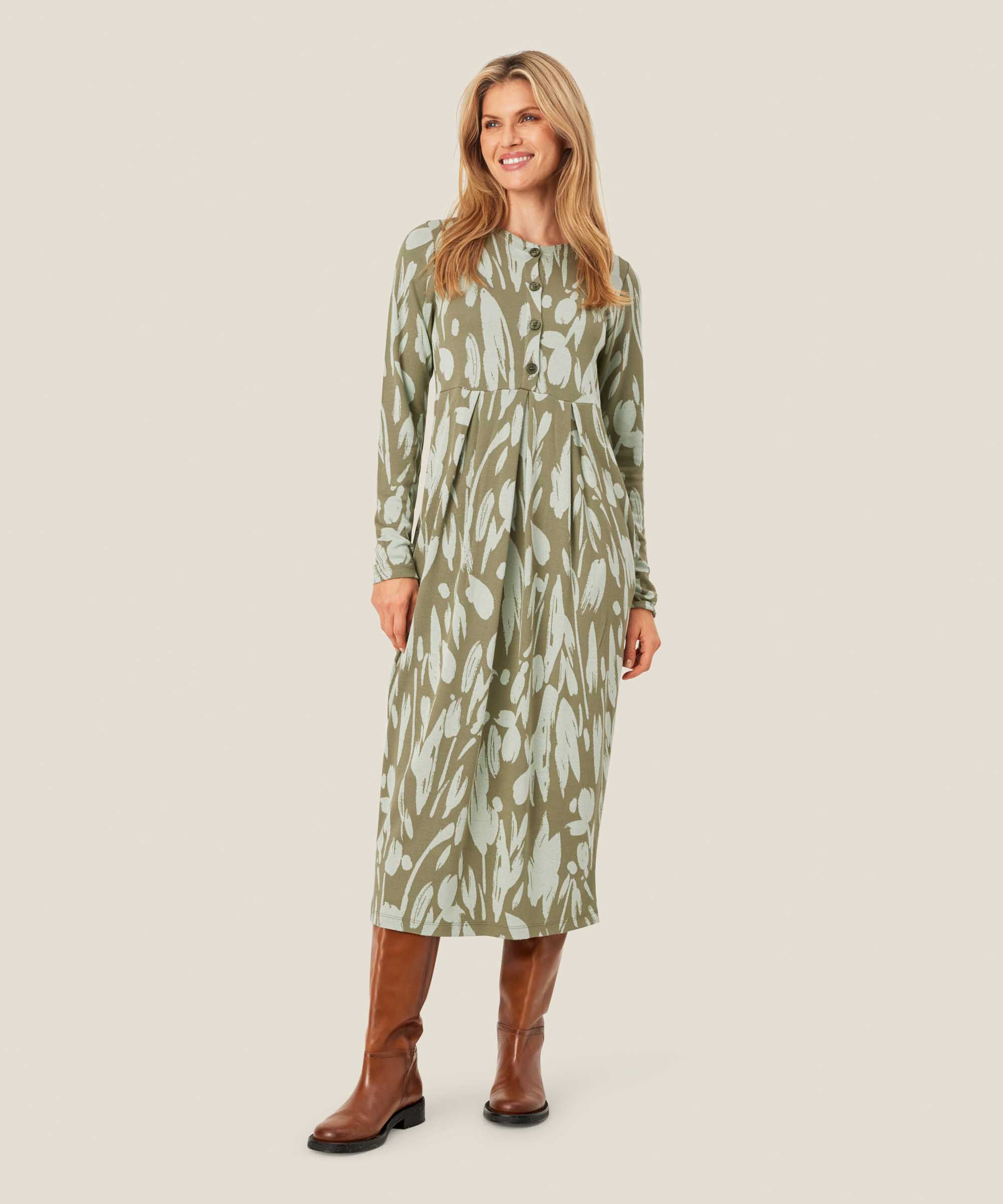 Nilana JERSEY Dress, Frosty Green