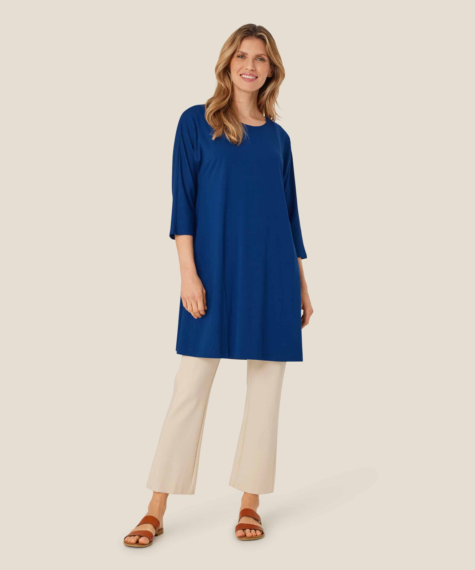 Gertine JERSEY Tunic, Navy Peony
