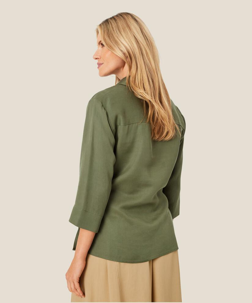 Isalena Shirt, D. Lichen Green