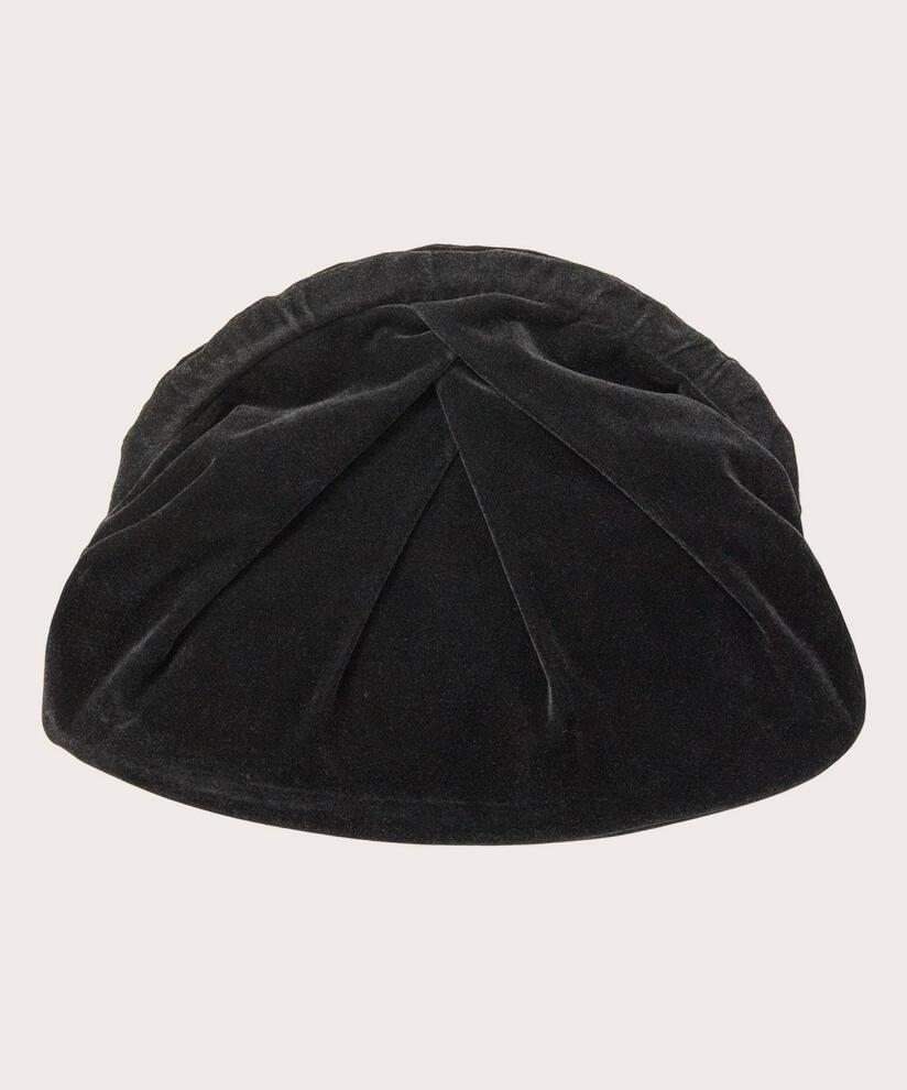 ROSELYNN VELOUR CLUTCH, Black