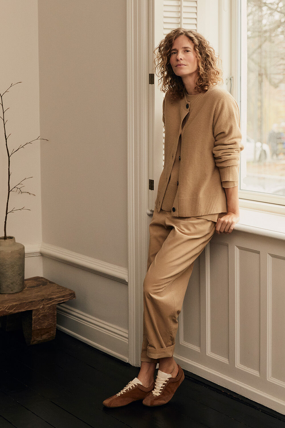 Lannea Cardigan - Travertine, Fabrice Pullover - Travertine, Parastoo Trousers - Travertine