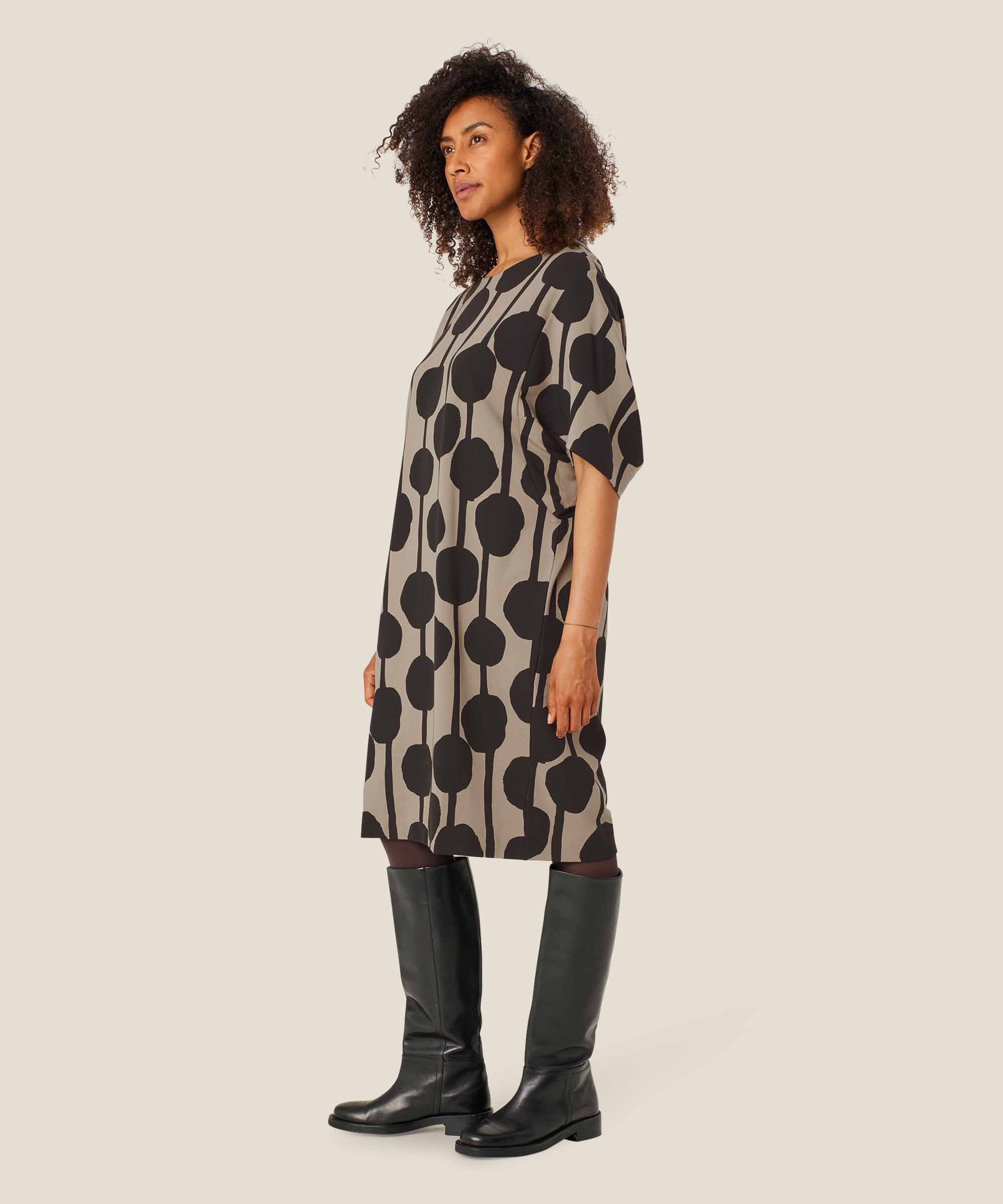Nattie JERSEY Dress, Roast Cashew
