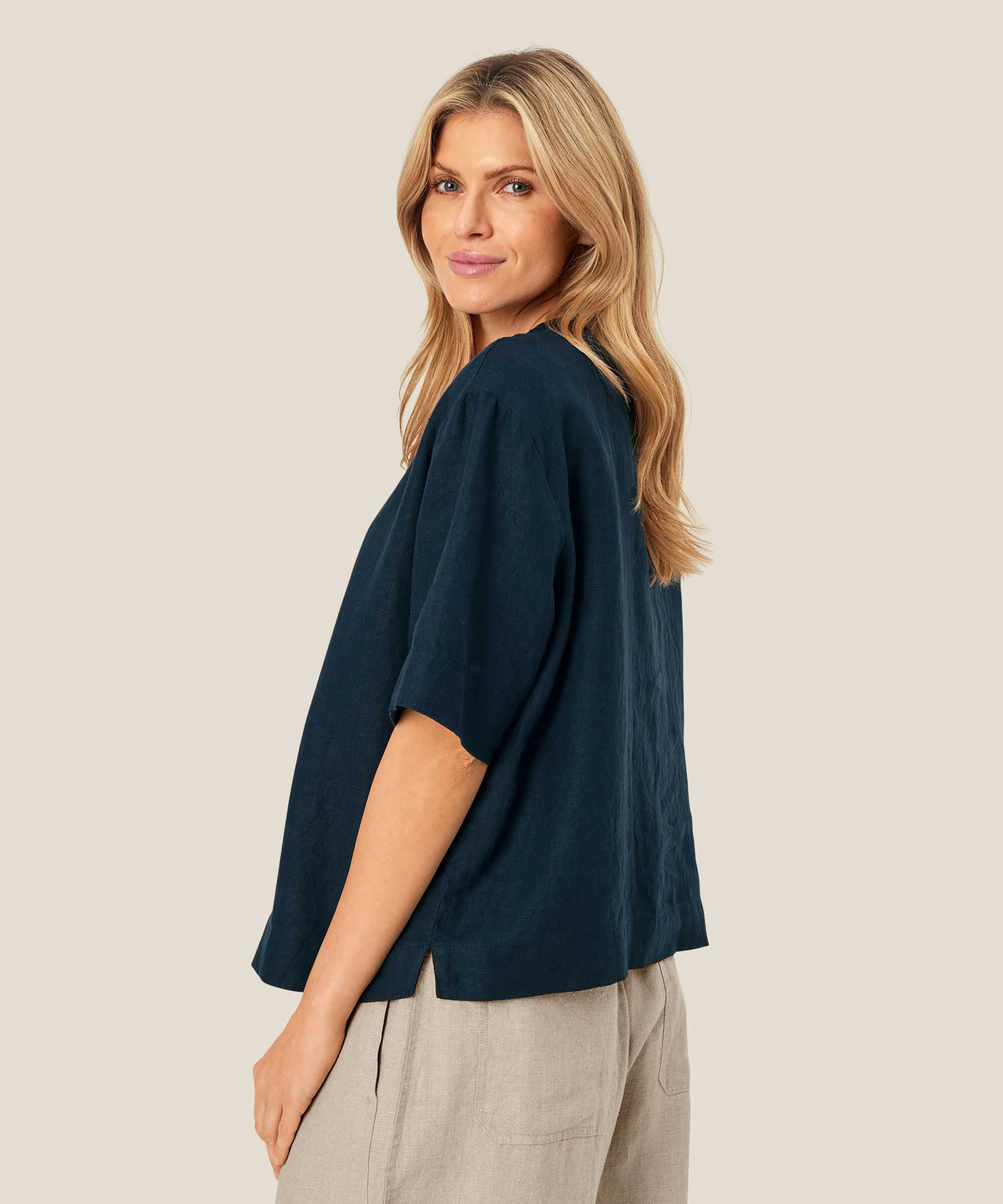 Dolorea Blouse, Navy