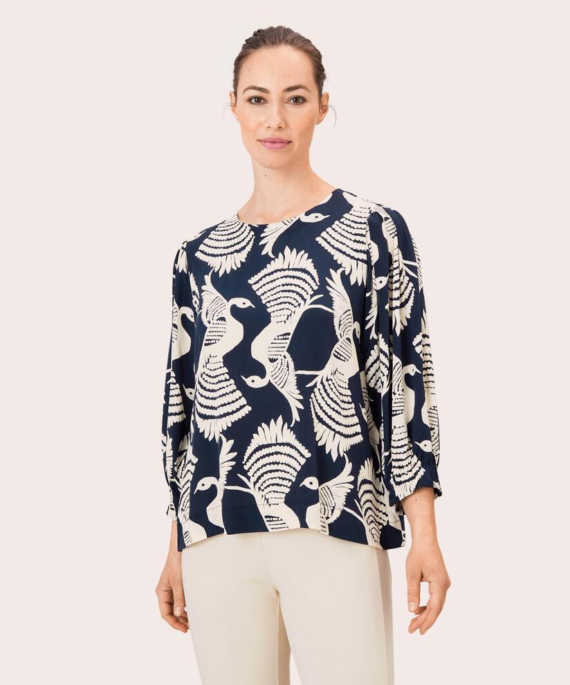 BRISA BLOUSE, Navy Blazer