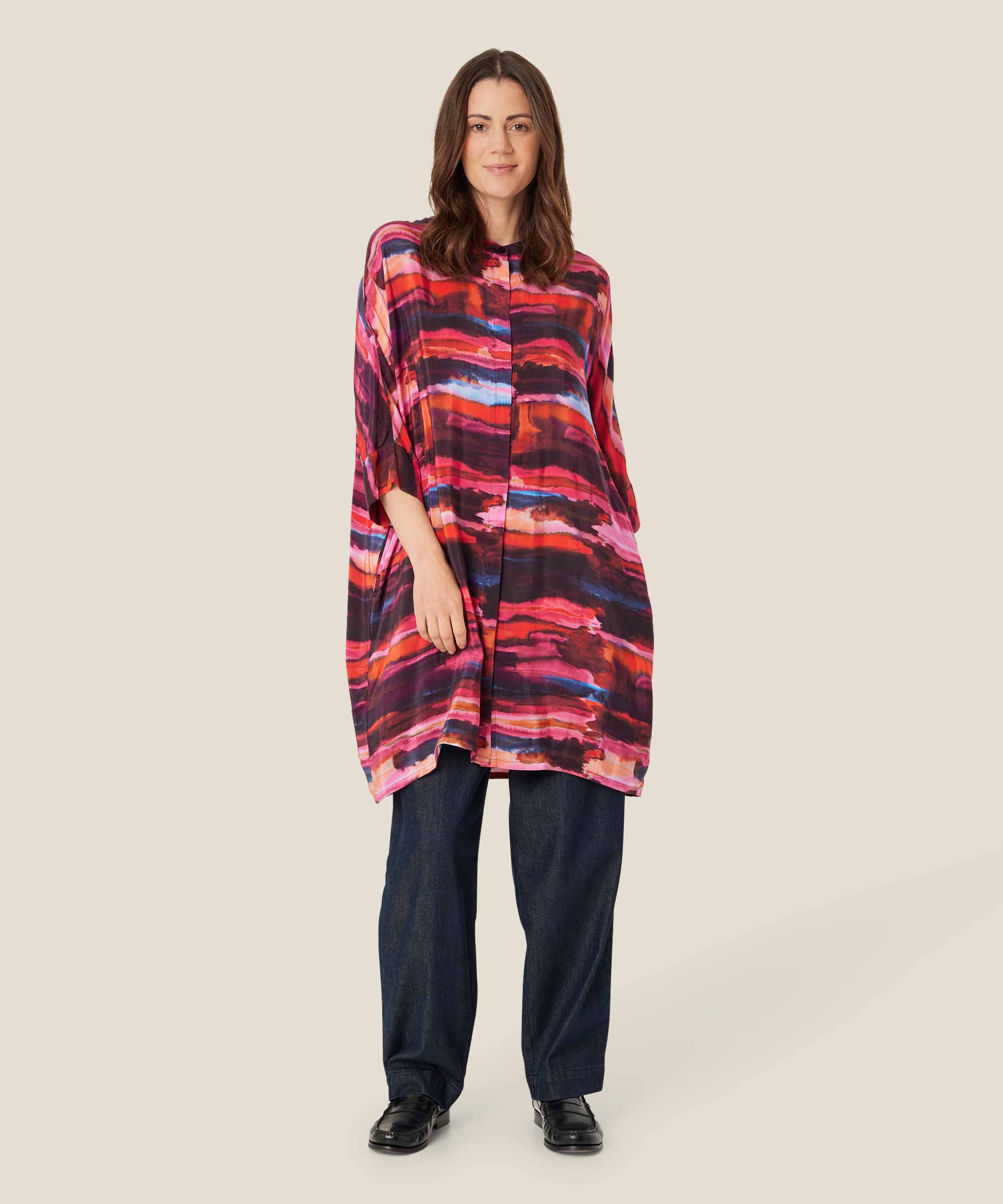 Iosetta Shirt Dress, Sun Tomato
