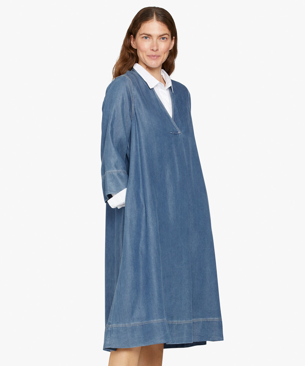 NILSA DRESS, Blue Denim