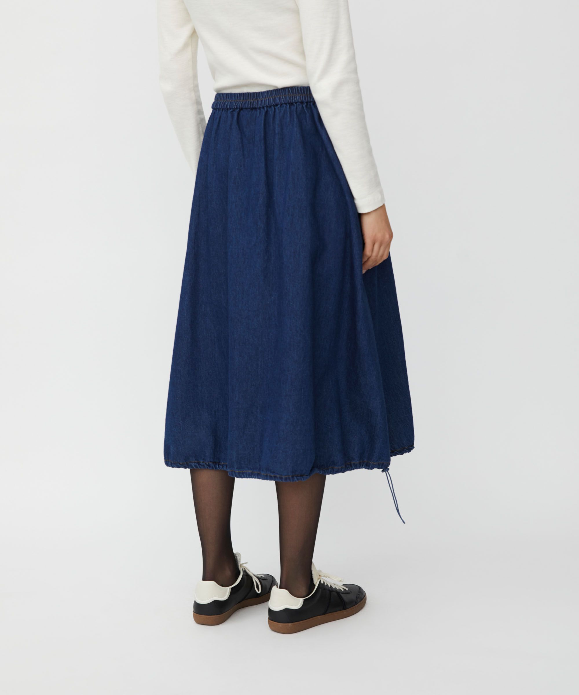 Stephi Denim Skirt, Dark Denim