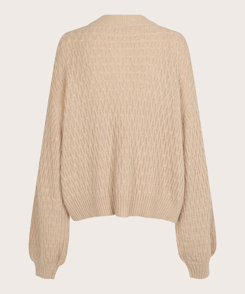Lux Cardigan, L beige mel