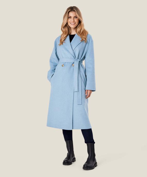 Tasha Wool Coat, Ashley Blue