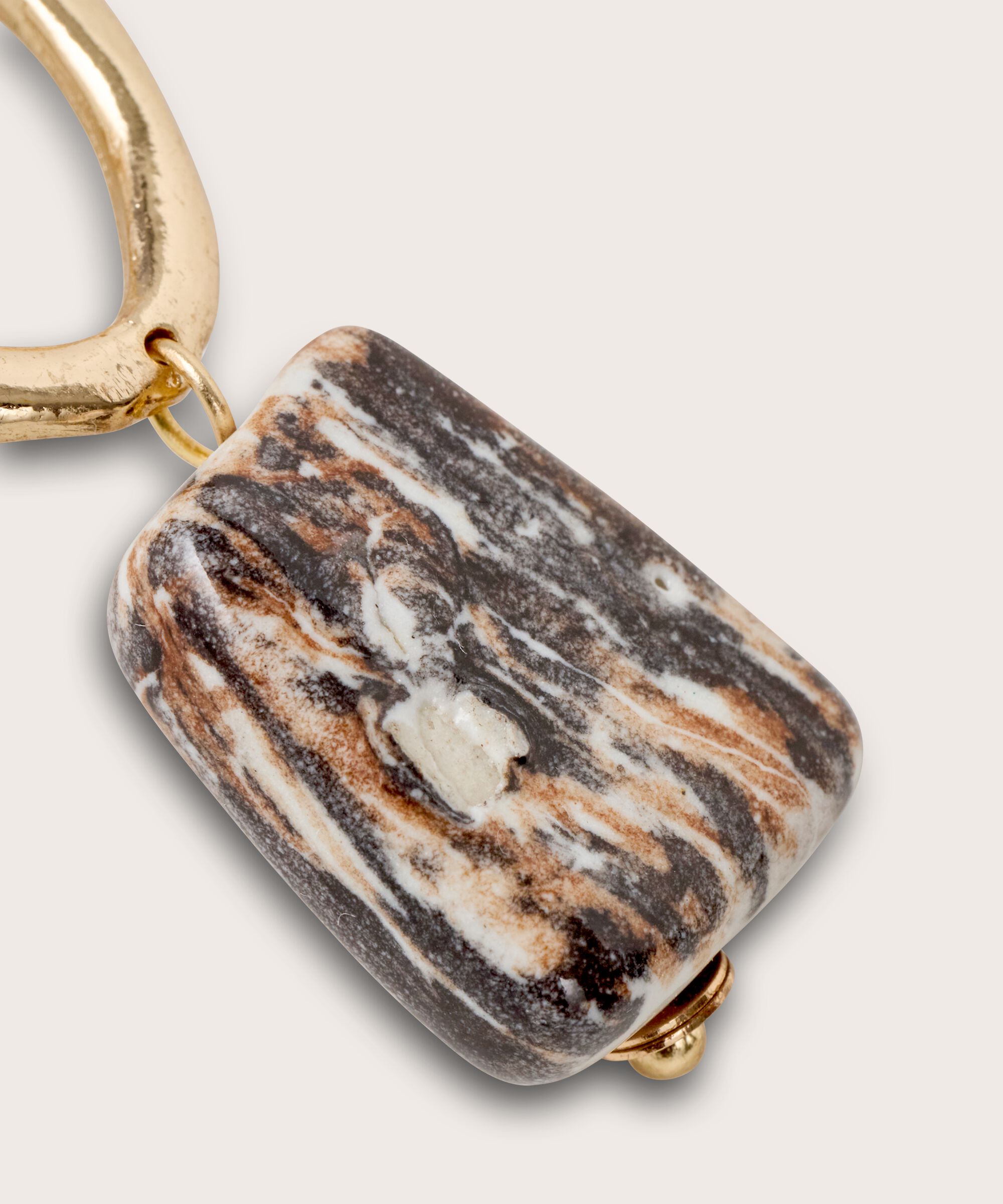 Remi Earrings, Coffee Bean