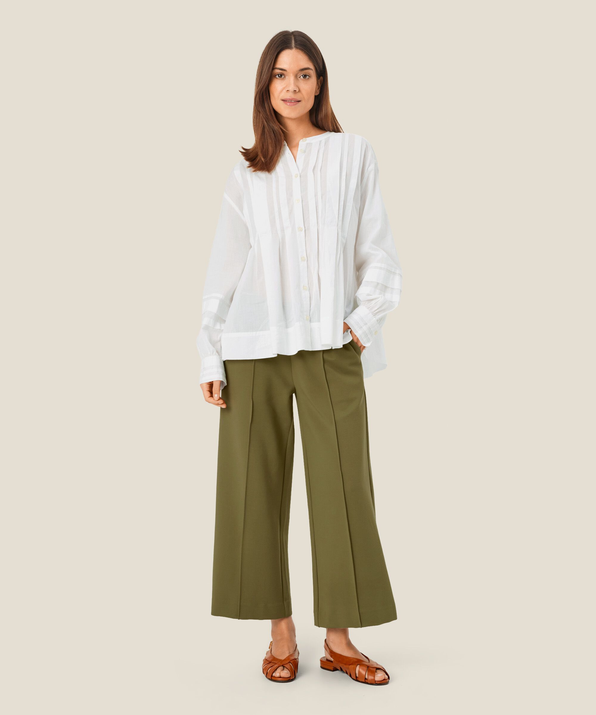 Piana JERSEY Trousers, D. Lichen Green