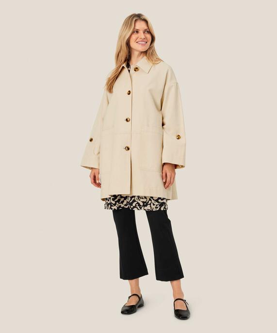 Teddie Coat, Oyster White