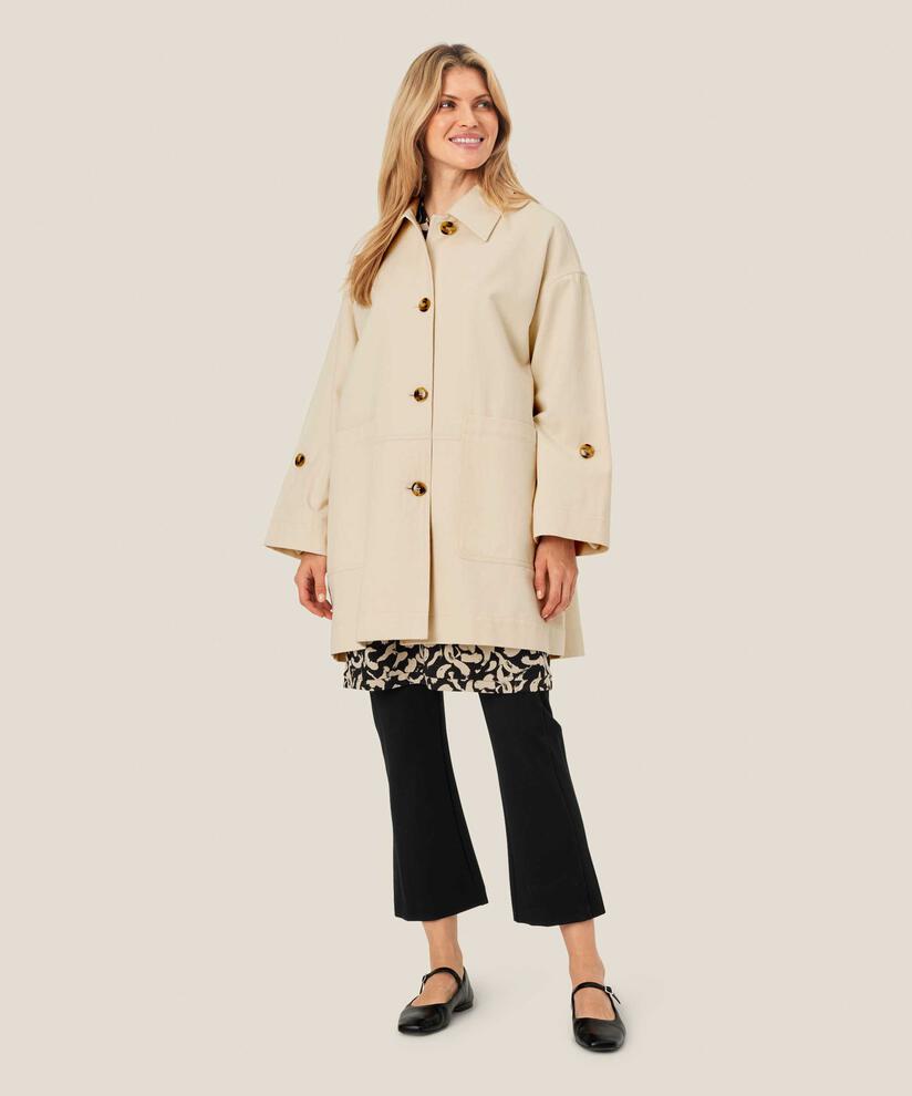 Teddie Coat, Oyster White