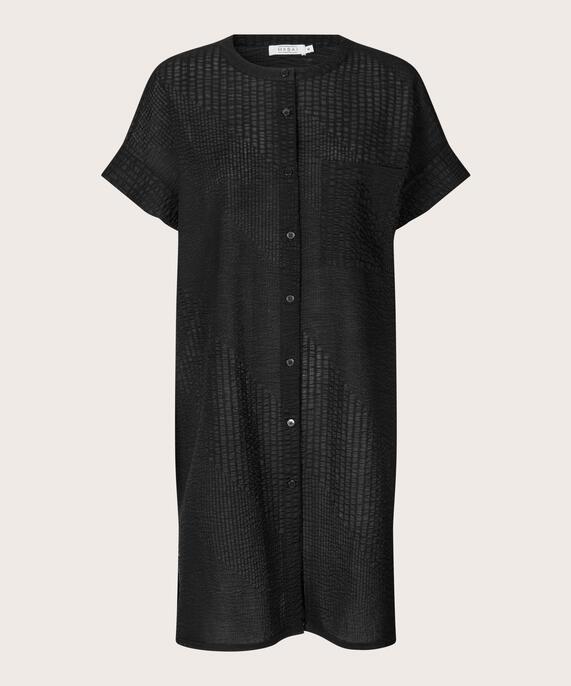 Nayla Shirt Dress, Black