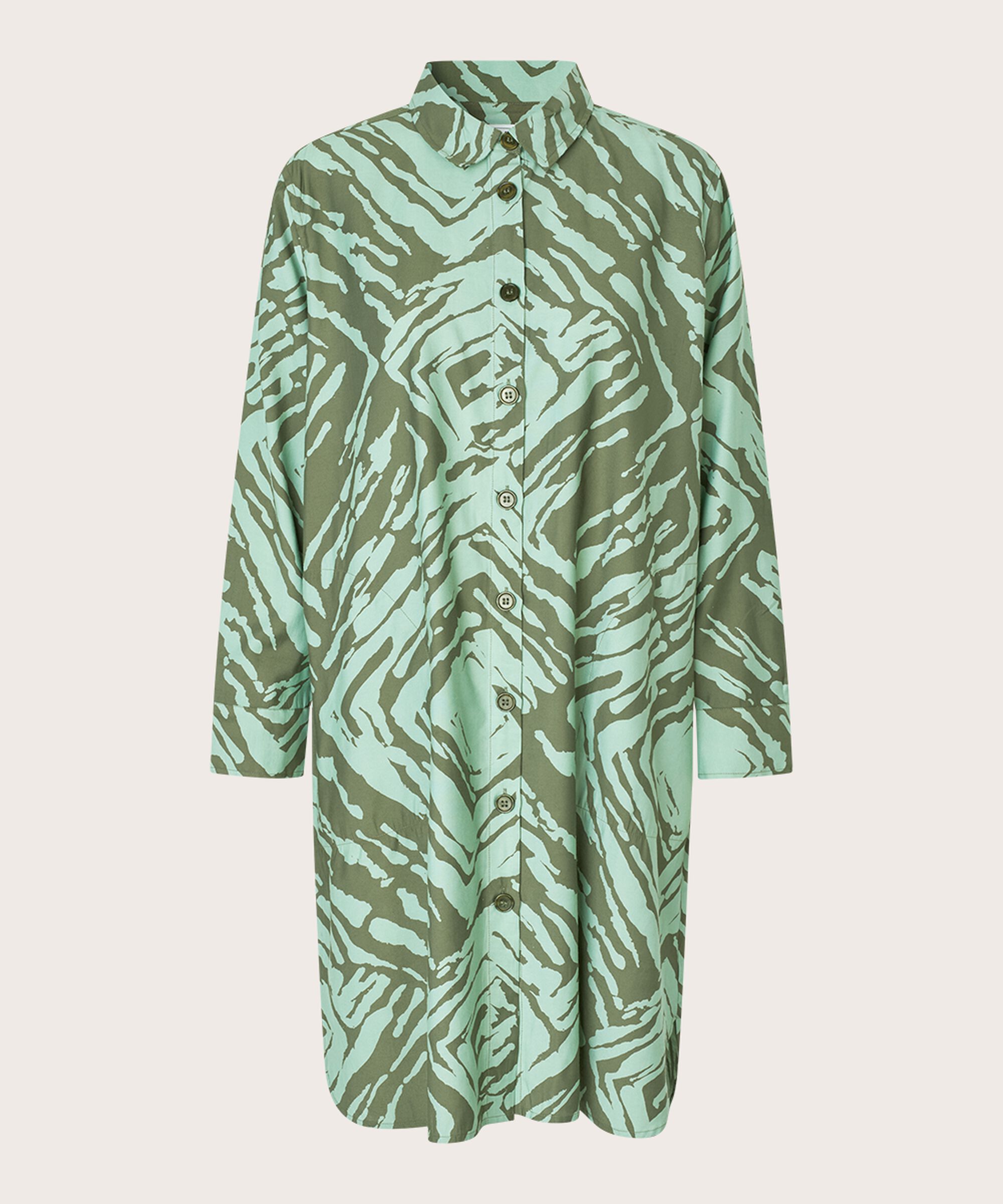 Ninel Shirt Dress, D. Lichen Green