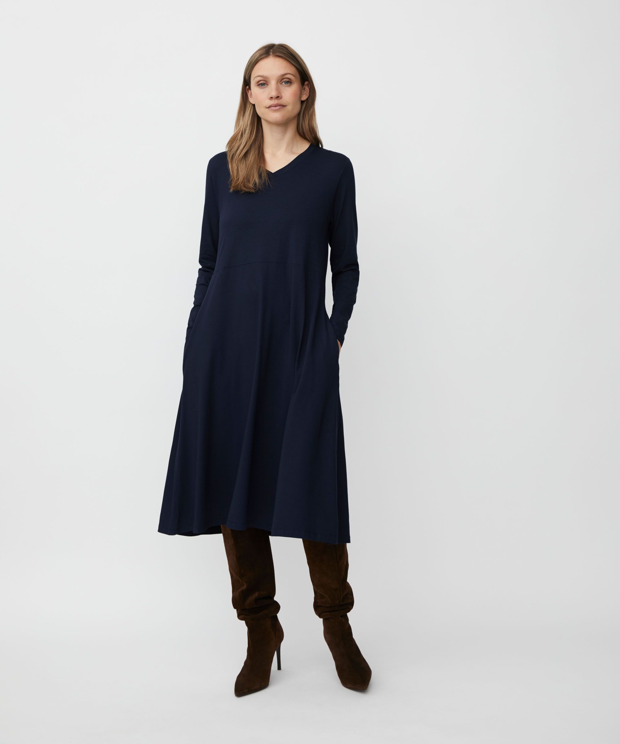 Natsuko JERSEY Dress, Navy