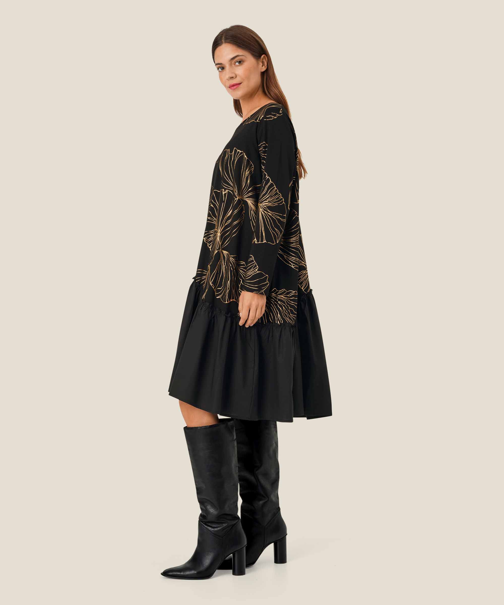 Nellina JERSEY Dress, Gold