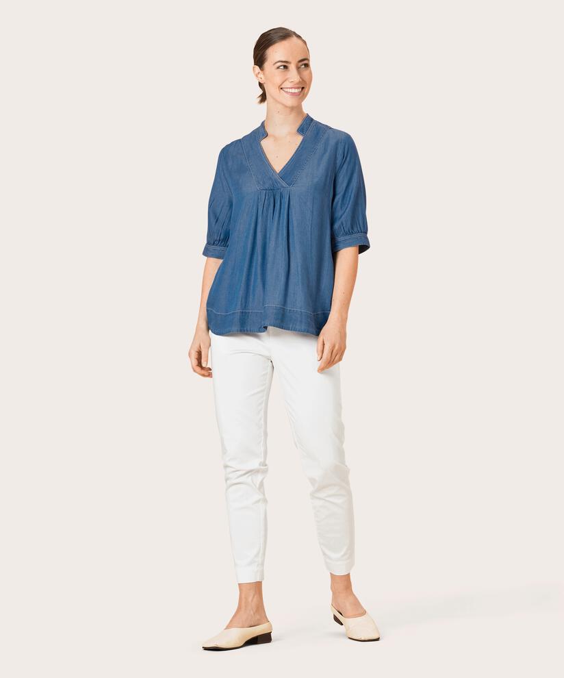 DOMICIA BLOUSE, Blue Denim