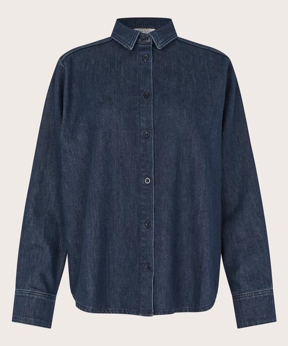 Ishana Denim Shirt, Dark Denim