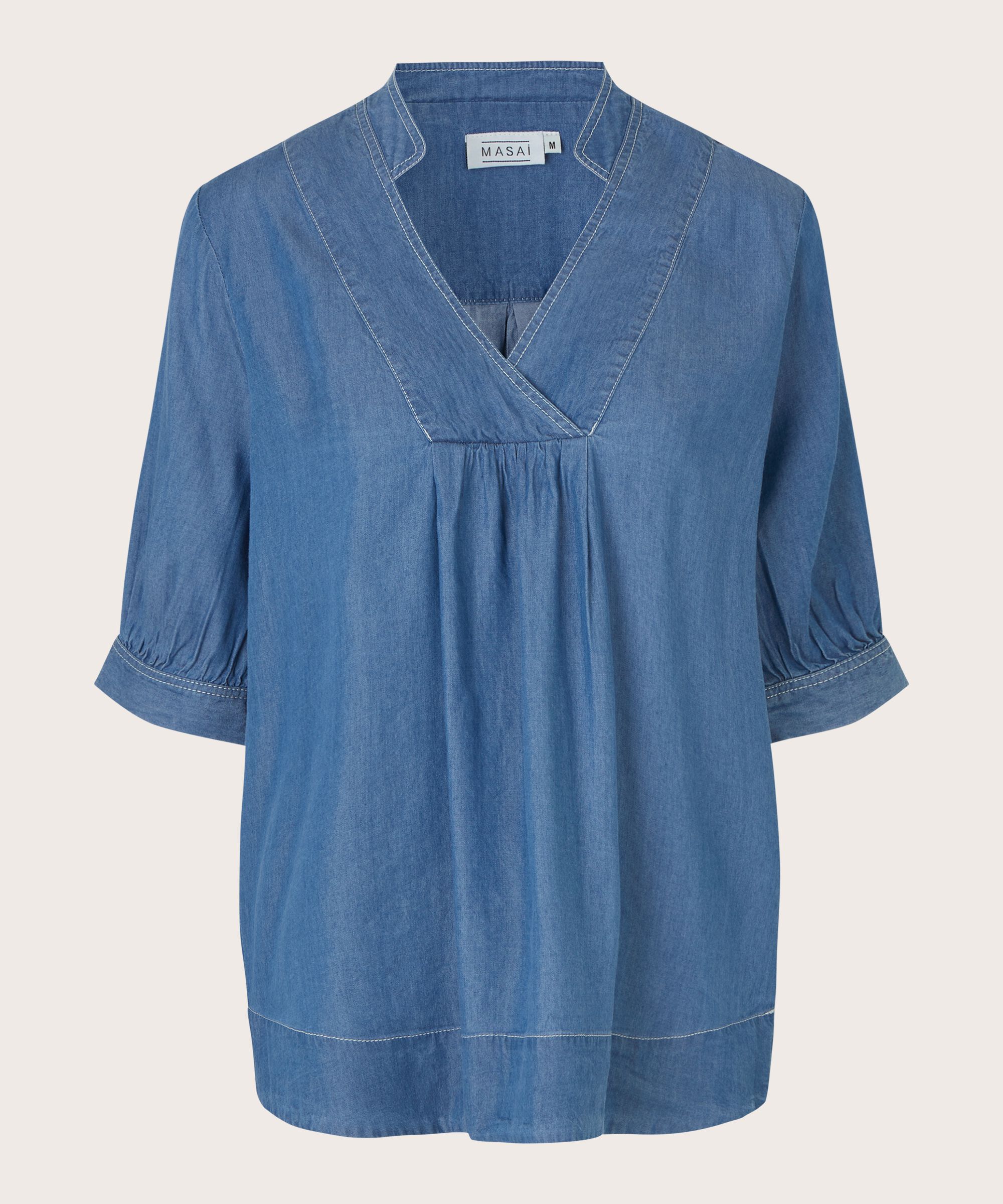 DOMICIA BLOUSE, Blue Denim