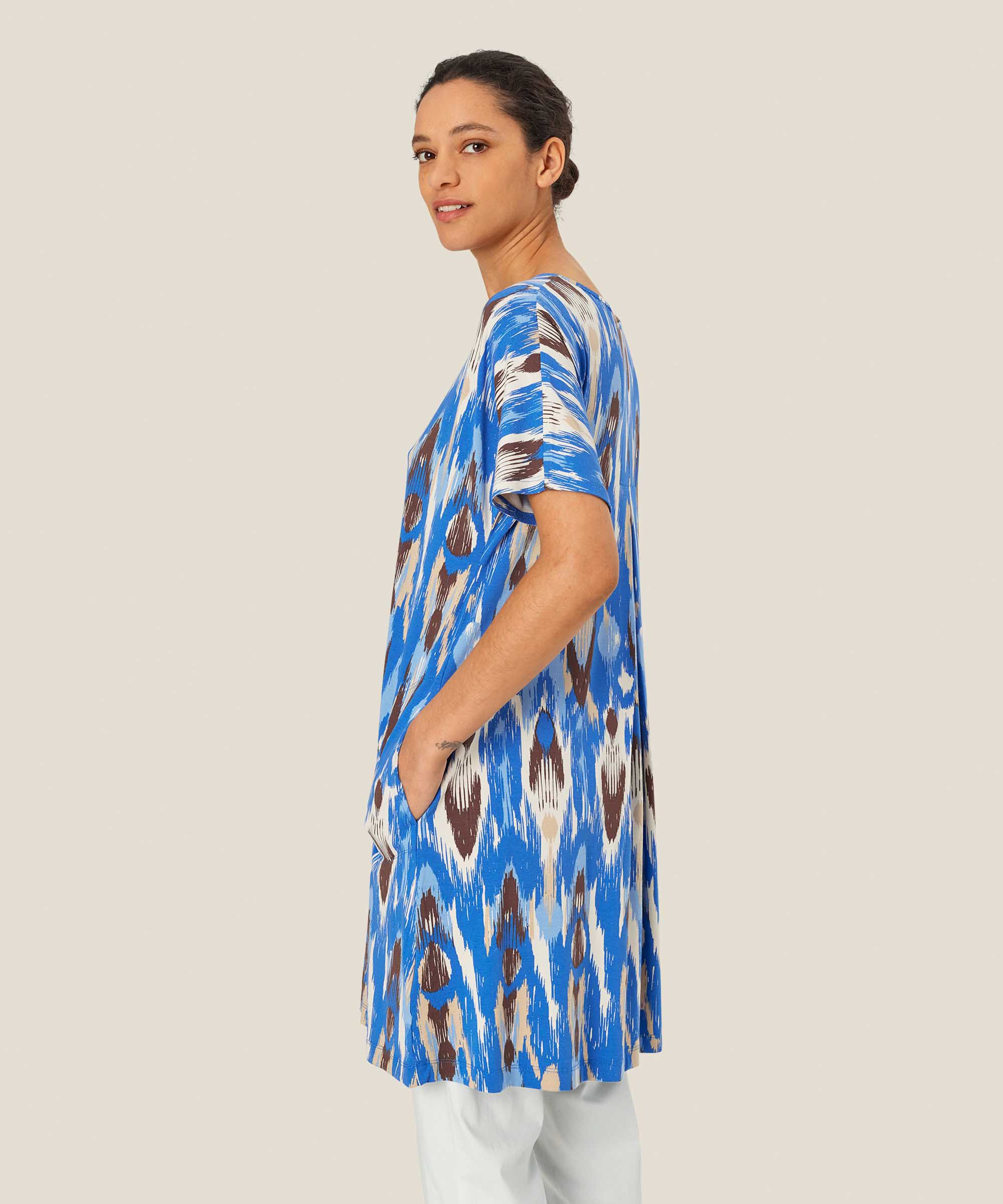 Gertie JERSEY Tunic, Nebulas Blue