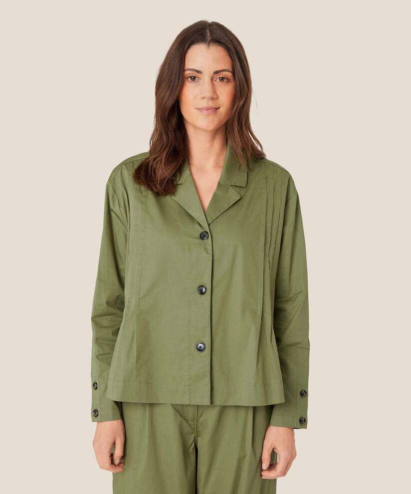 Icara Shirt Jacket, Loden Green