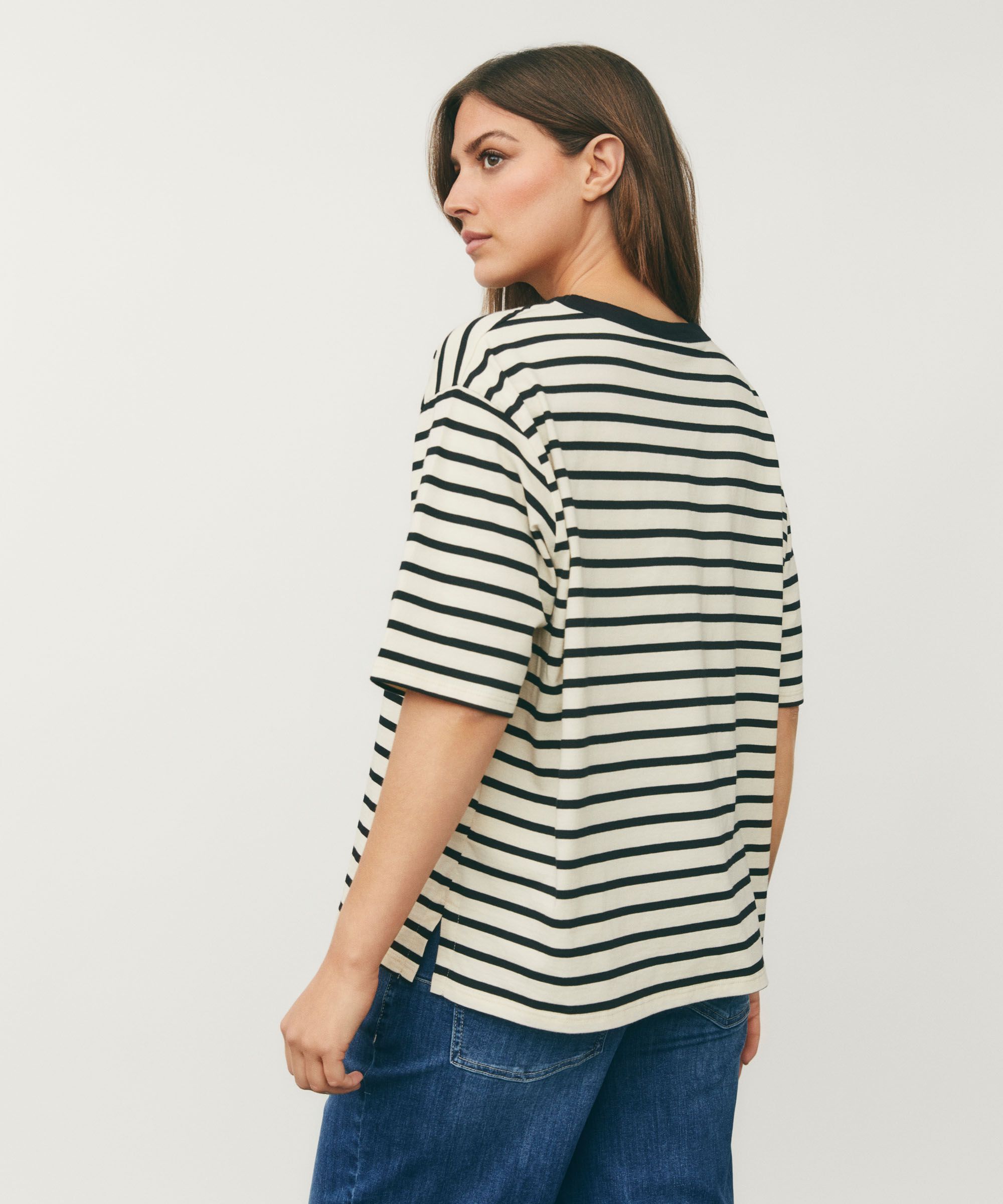 Doreann Jersey Top, Black