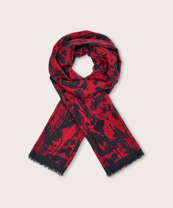 Aralura Scarf, Scarlet Sage