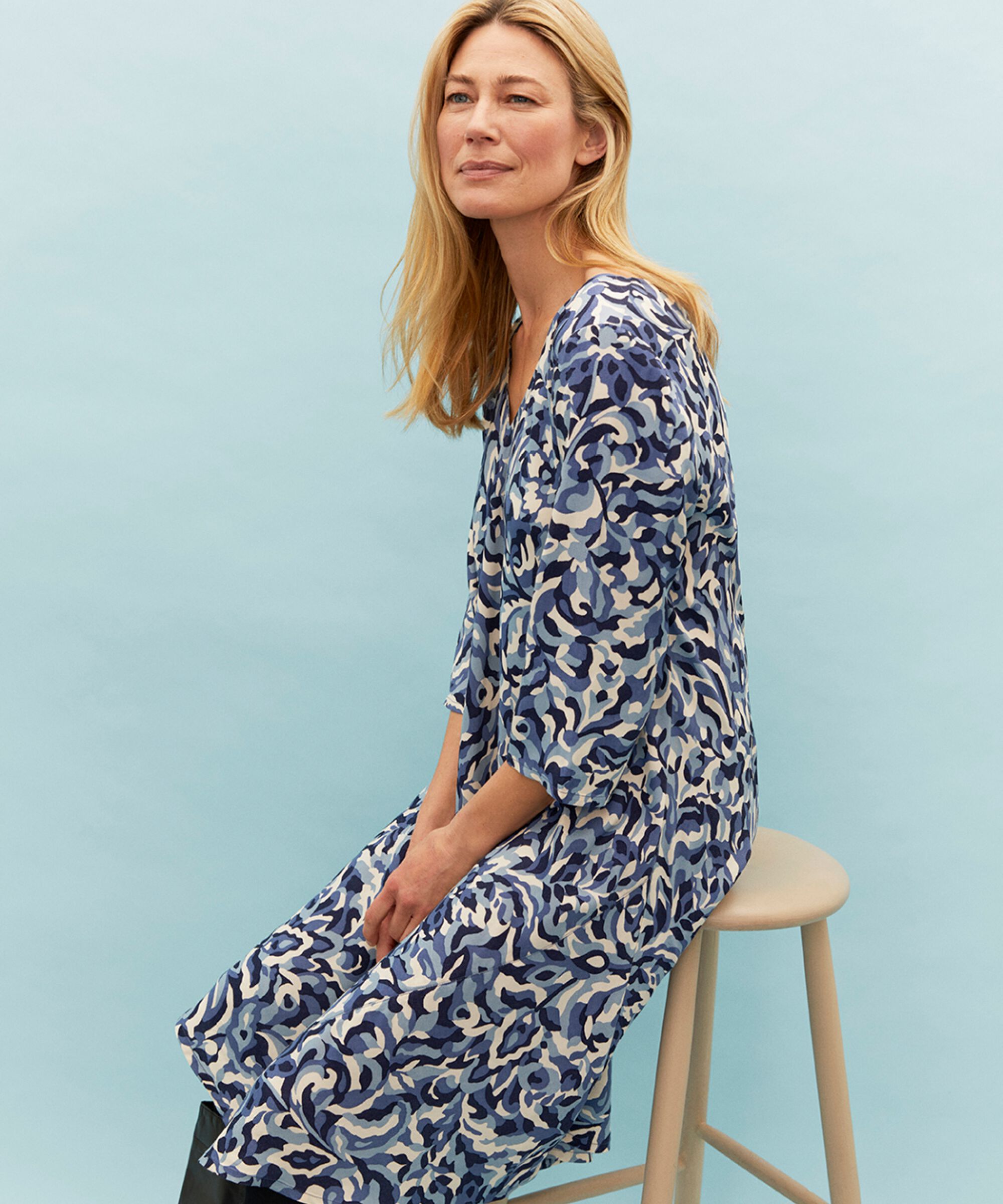 Nora dress, Ashley Blue