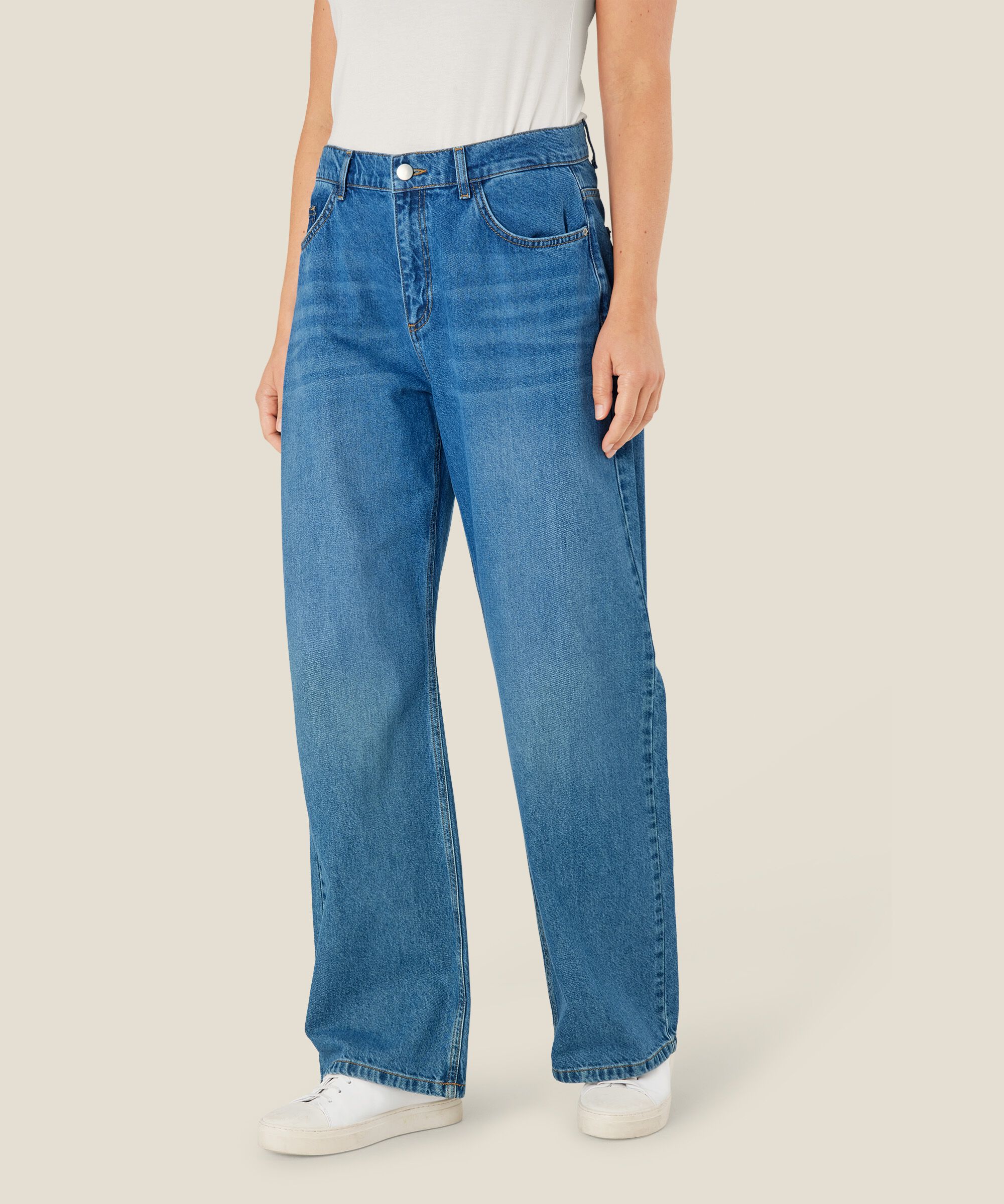 Philine Trousers, Medium Denim