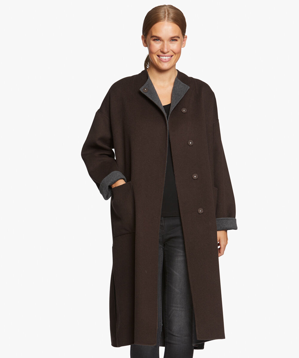 THORA COAT, Chocolate