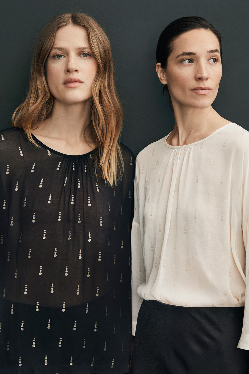 Derisa Blouse - Black, Pavine Trousers - Black, Derisa Blouse - Whitecap, Solviera skirt - Black