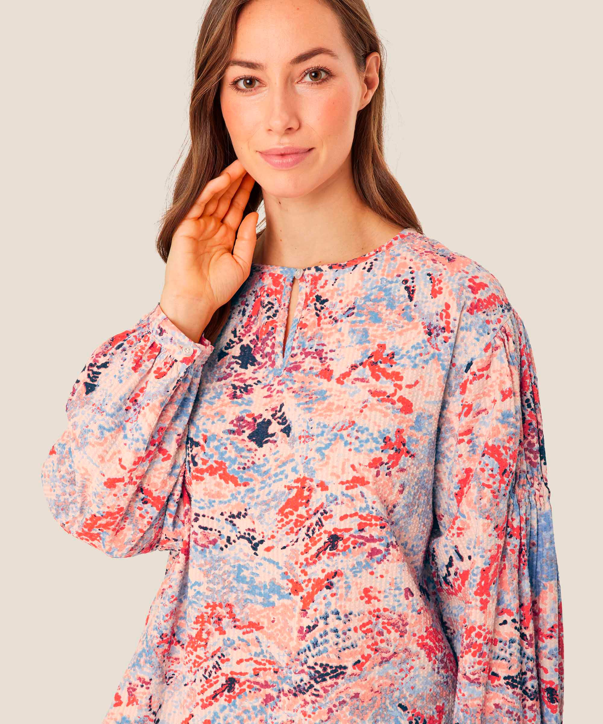 Danette Blouse, Orange com