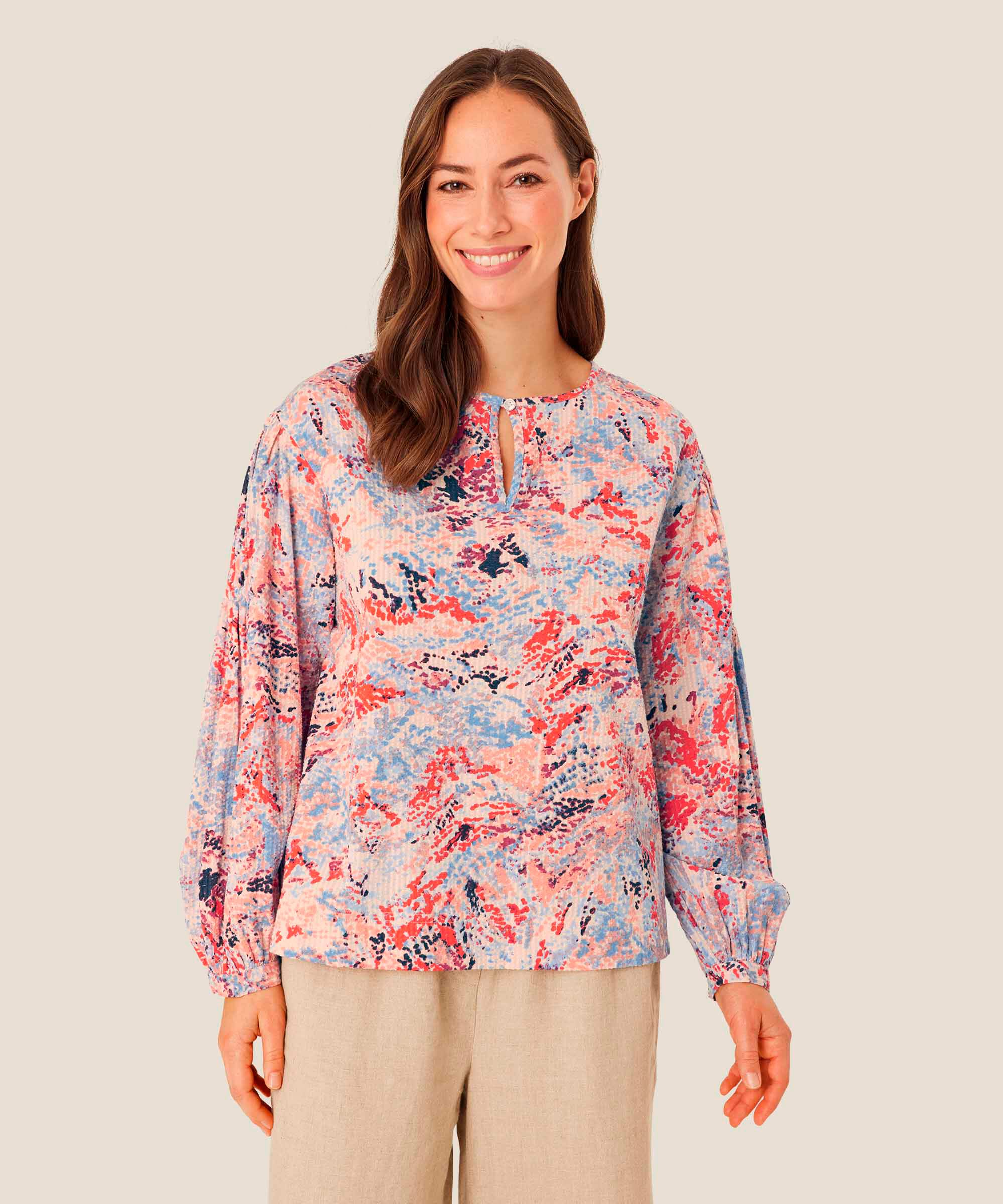 Danette Blouse, Orange com