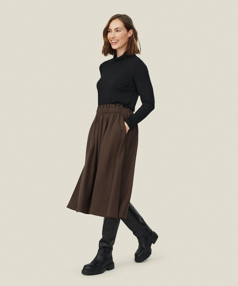 SAFRAN SKIRT, Chestnut