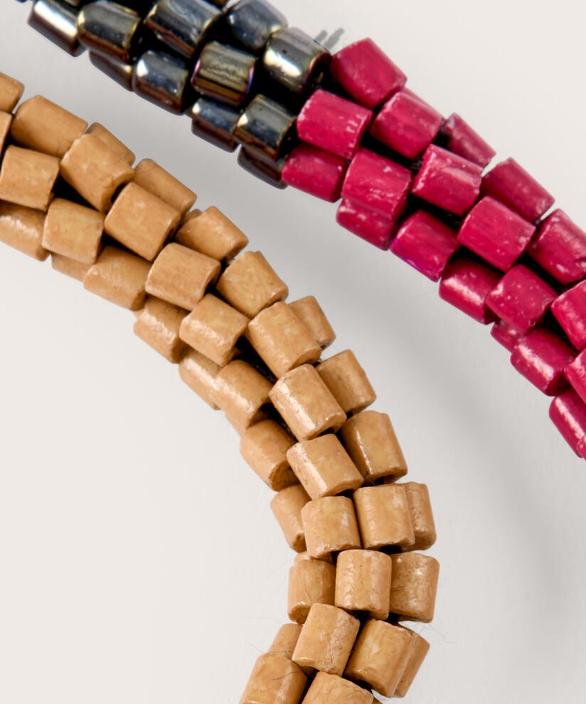Robyan Necklace, Fuchsia Red