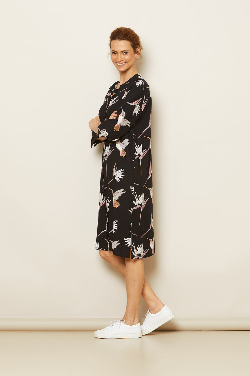 NIMES DRESS, Ash rose