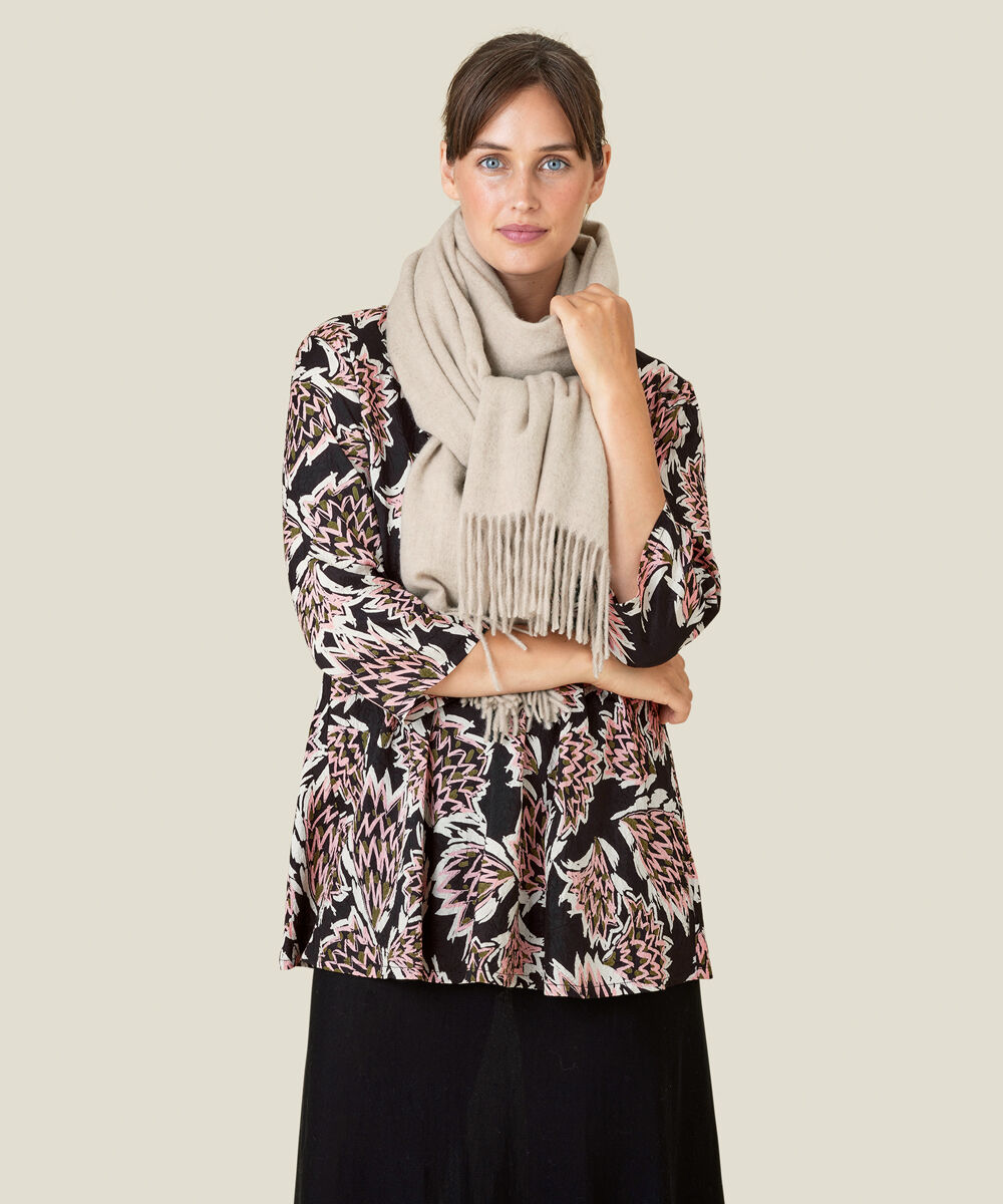 Anna Scarf, L beige mel