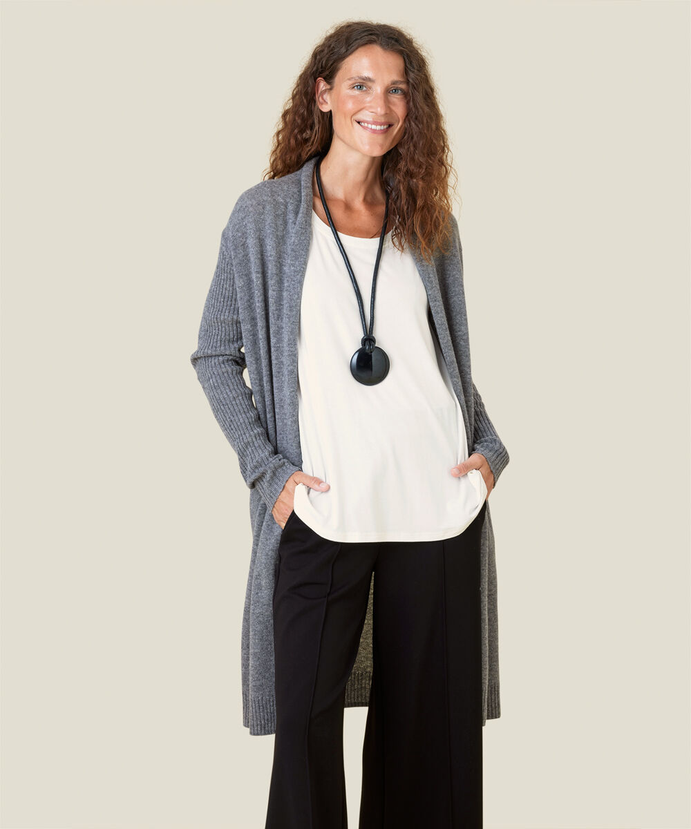 LEMPI CARDIGAN, M. Grey mel.