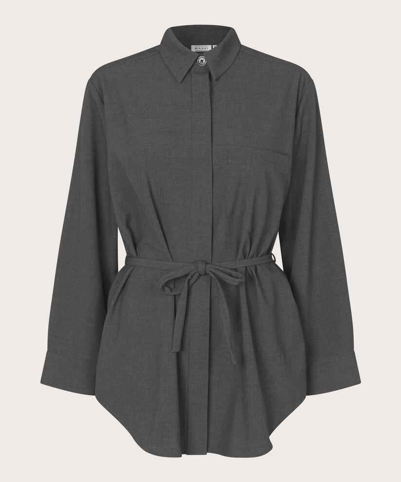 Idune Shirt Jacket, D. Grey mel.