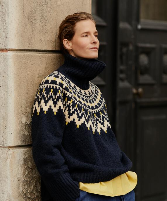 Fatima Pullover, Navy Blazer