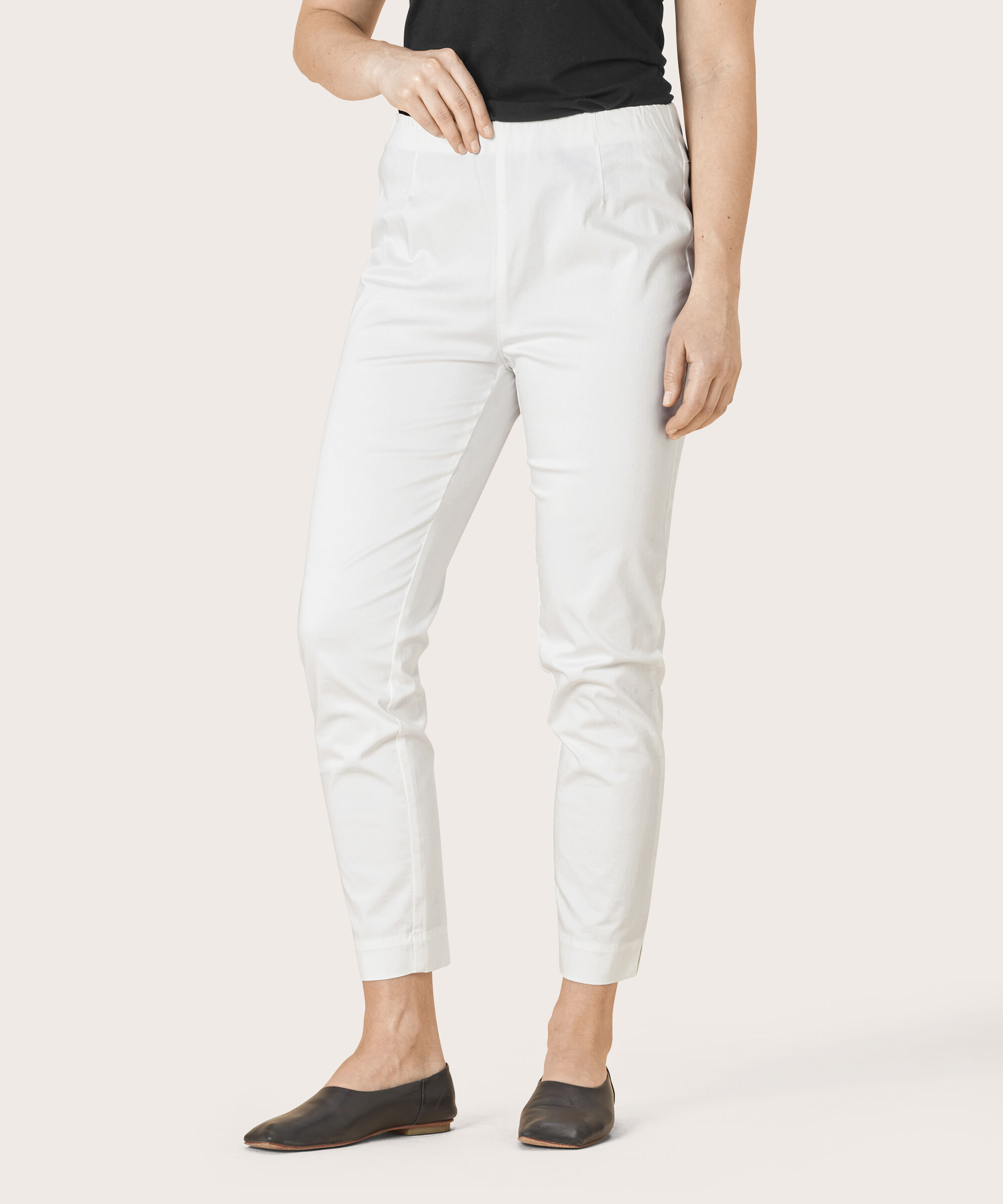 POPPY CROPPED TROUSERS, White