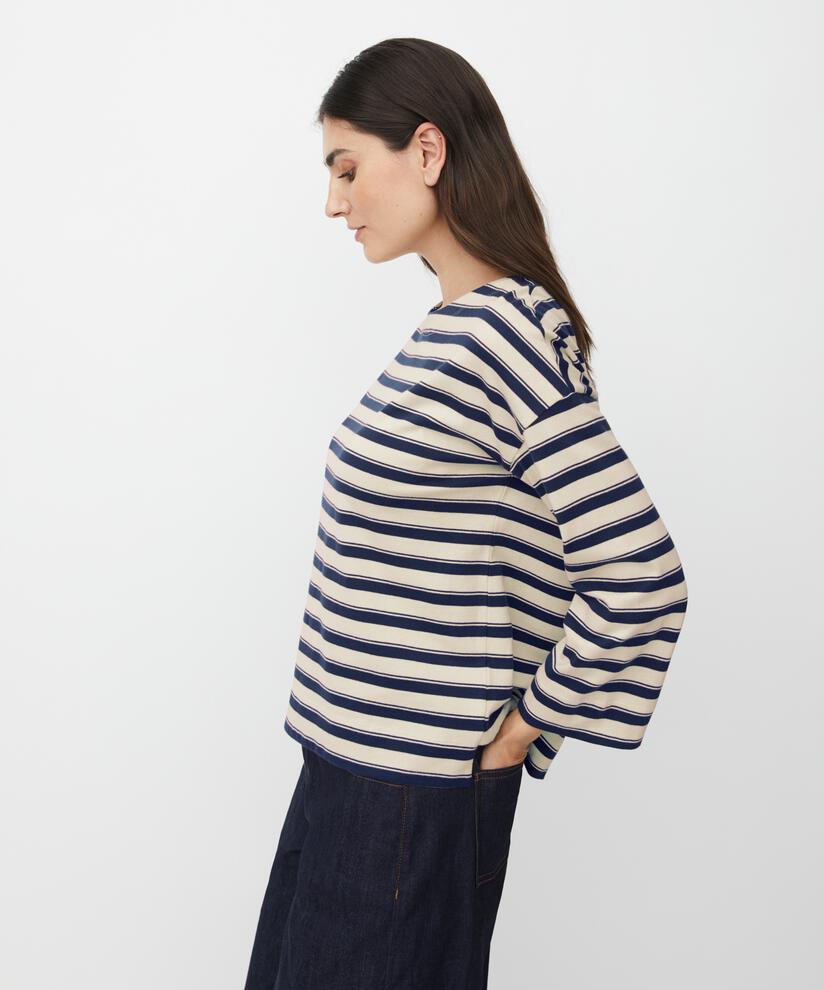 Beannie JERSEY Top, Navy Blazer