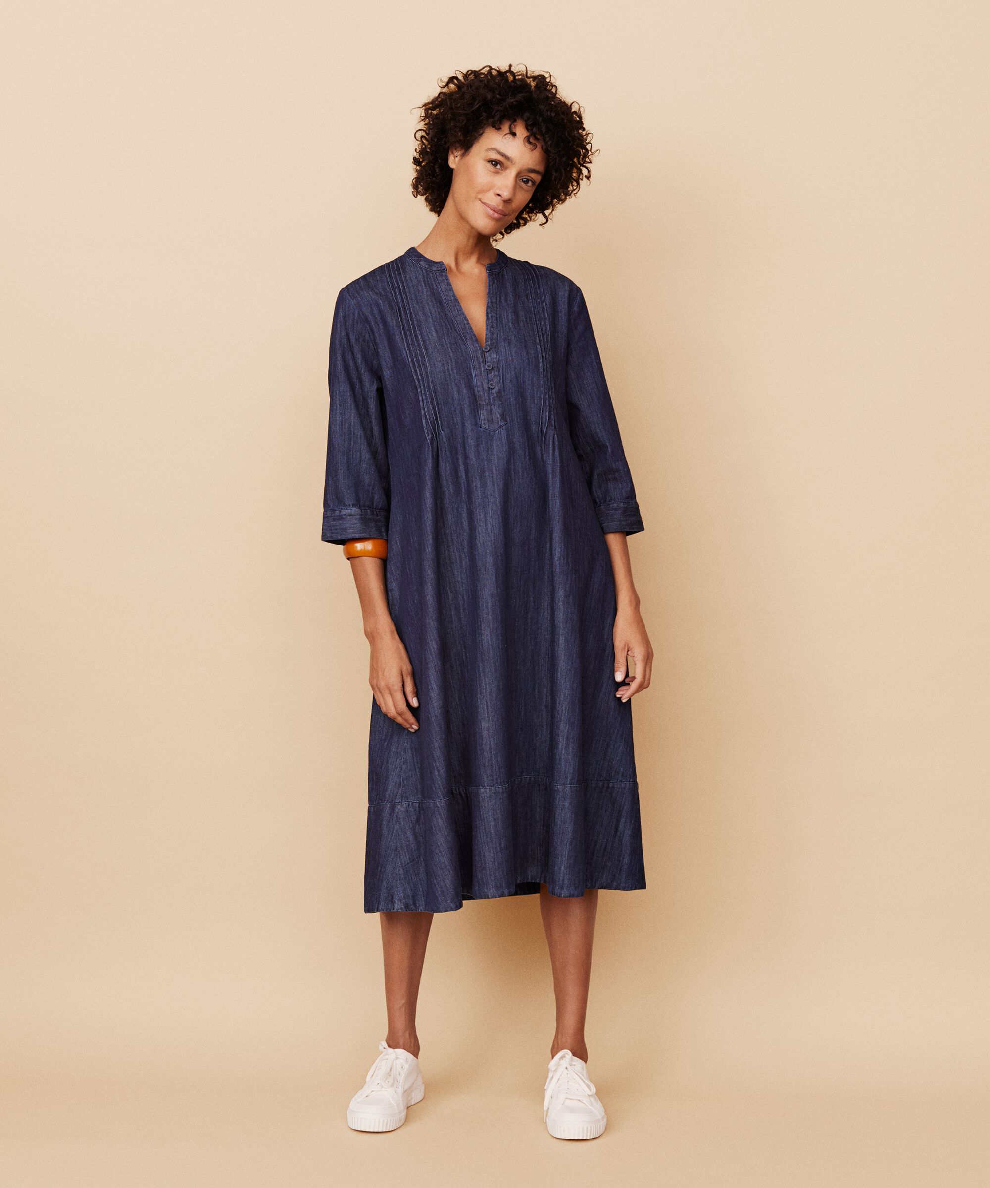 Nakilla Denim Dress, Dark Denim
