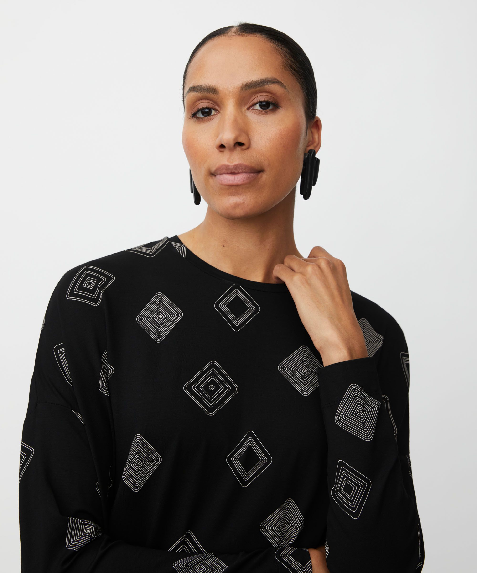 Baggy JERSEY Top, Black