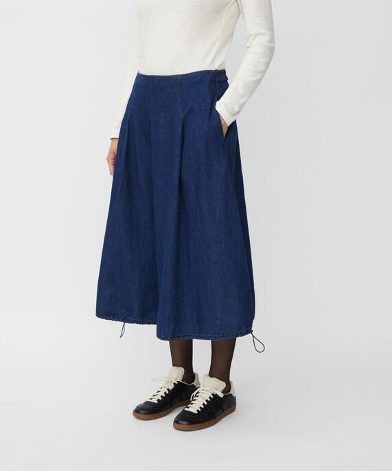 Stephi Denim Skirt, Dark Denim