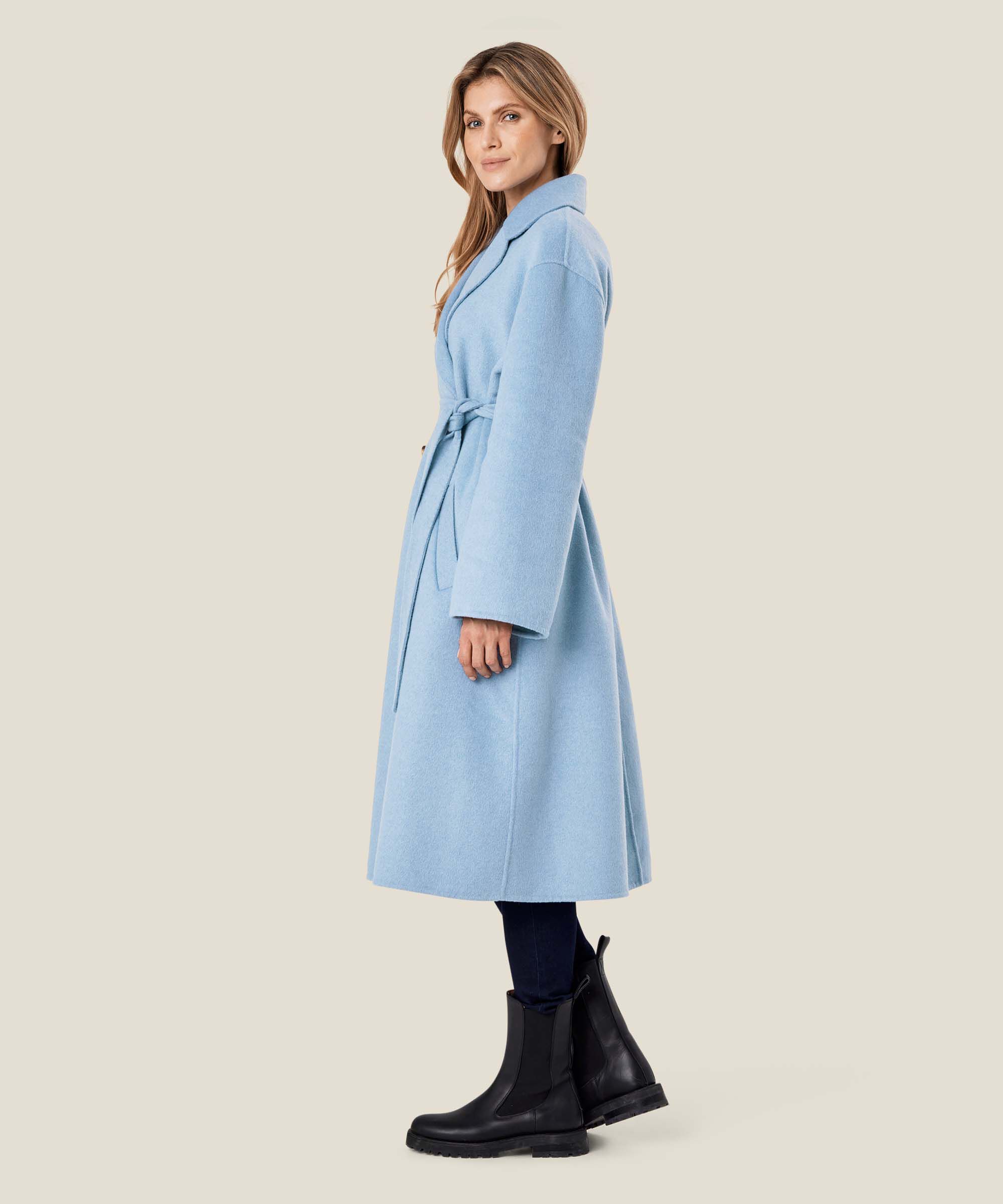 Tasha Wool Coat, Ashley Blue