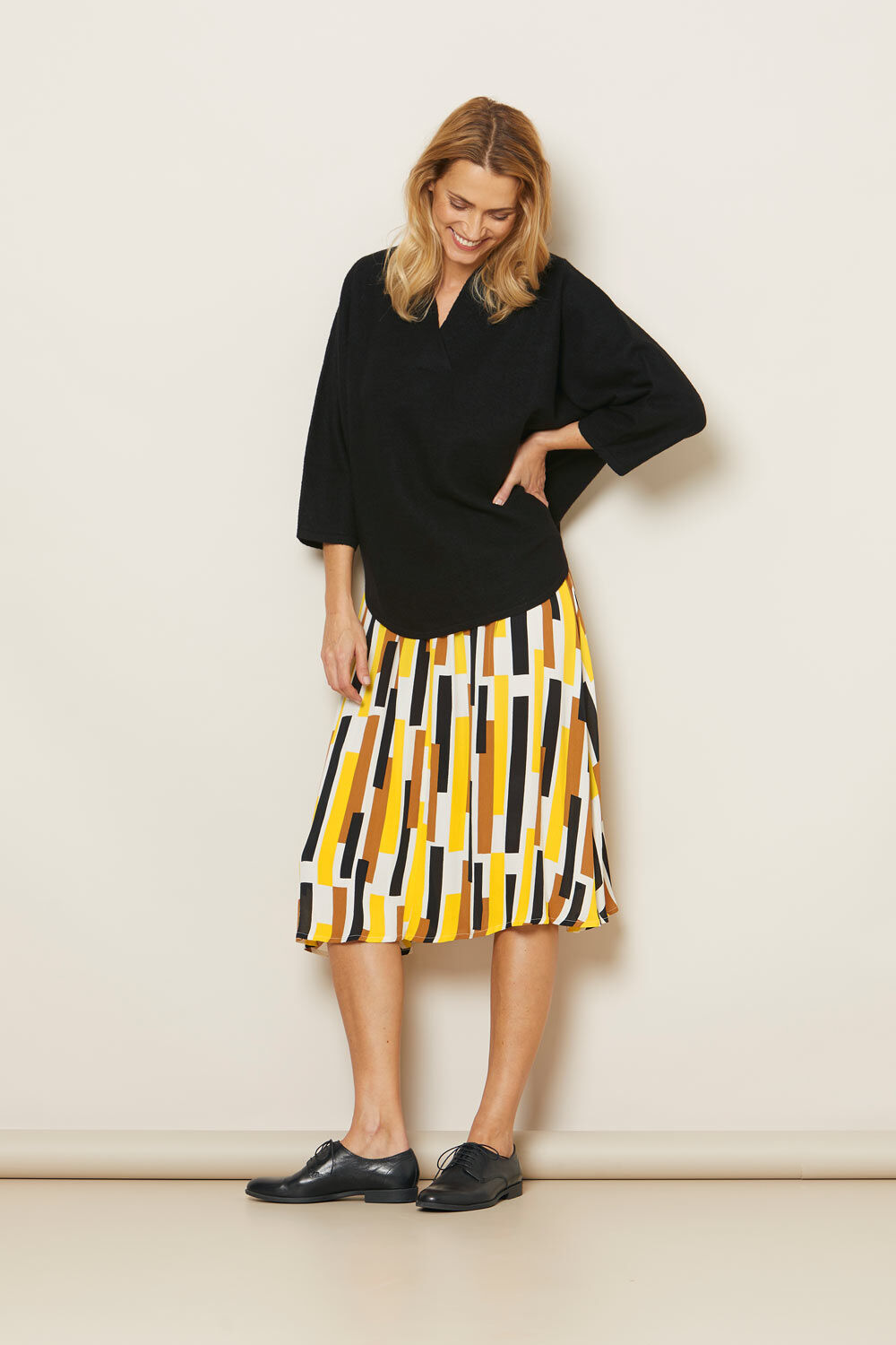 SONDRA SKIRT, Cream gold