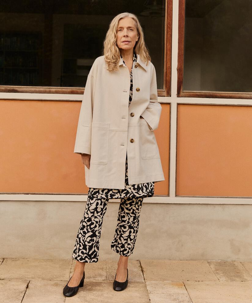 Teddie Coat, Oyster White